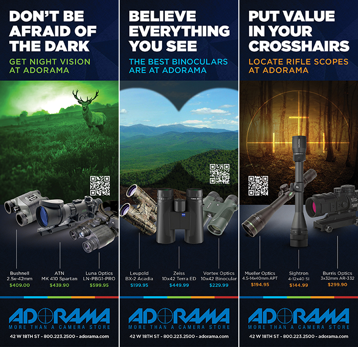 Magazine ads for Scopes & Optics at Adorama