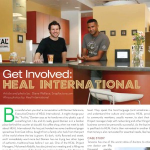 Magazine article, profile of HEAL International