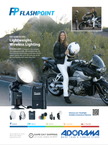 Magazine ad for Streaklight portable photography light and accessories, 2014