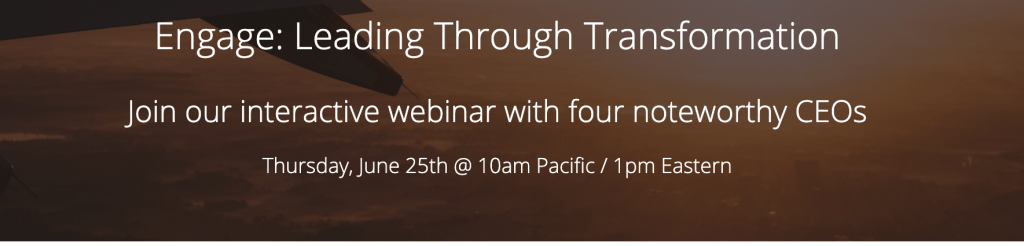 web page header for Engage webinar