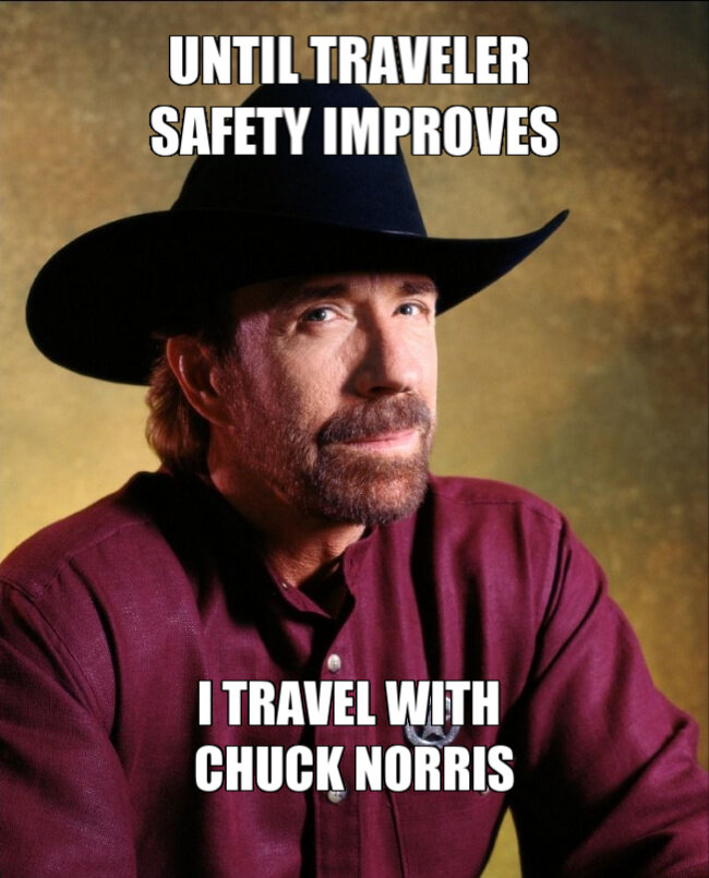 Traveling with Chuck Norris